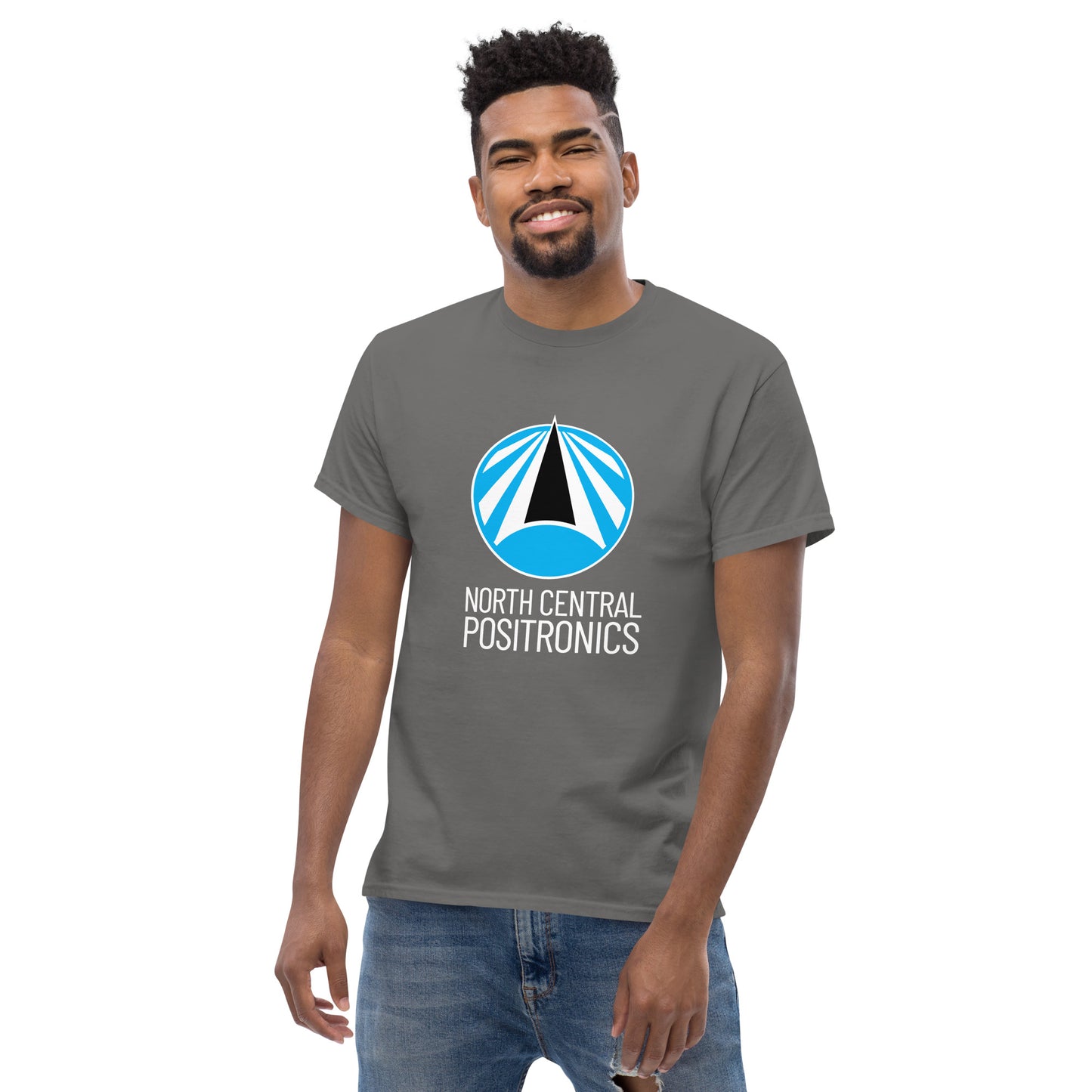 North Central Positronics T-Shirt, White Logo, Classic Fit