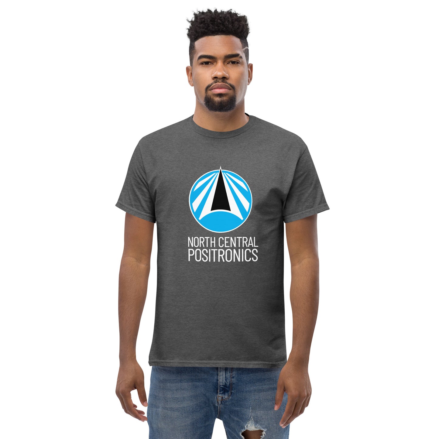 North Central Positronics T-Shirt, White Logo, Classic Fit