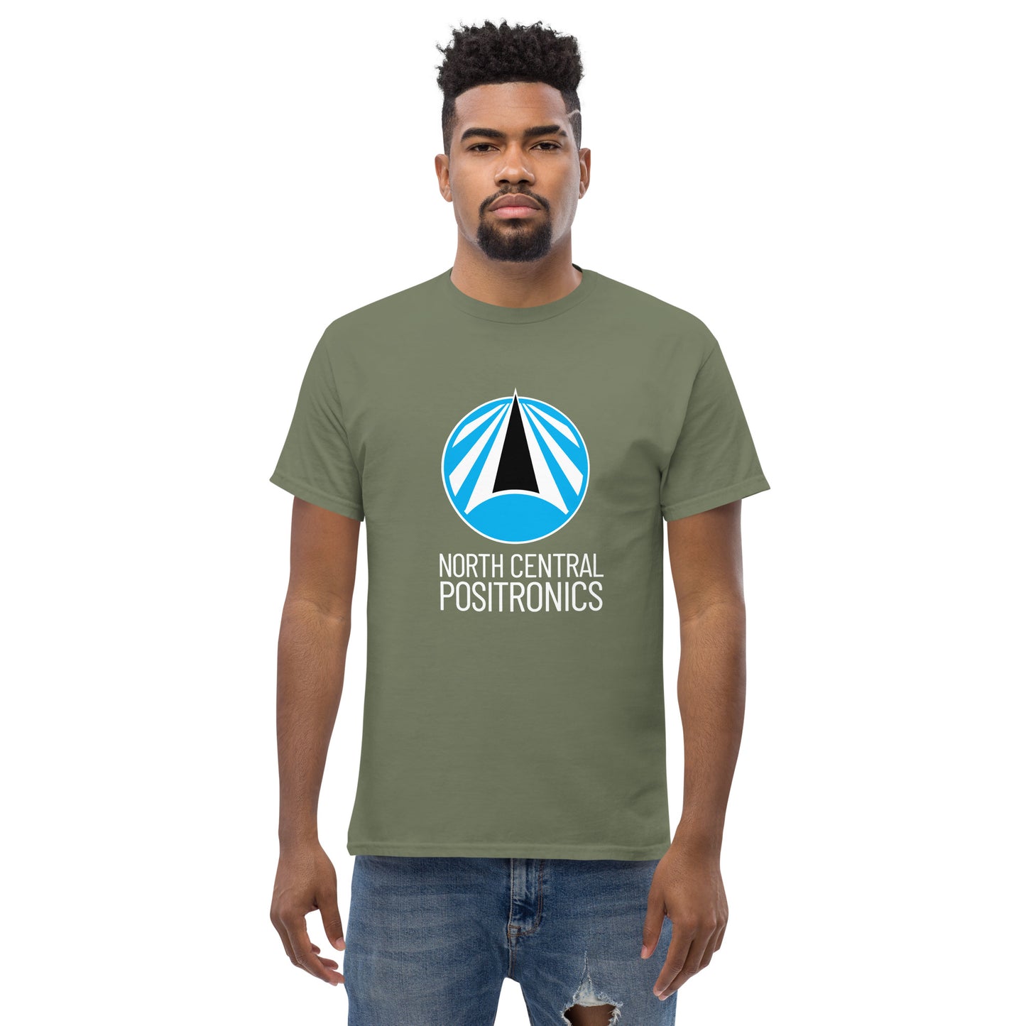 North Central Positronics T-Shirt, White Logo, Classic Fit