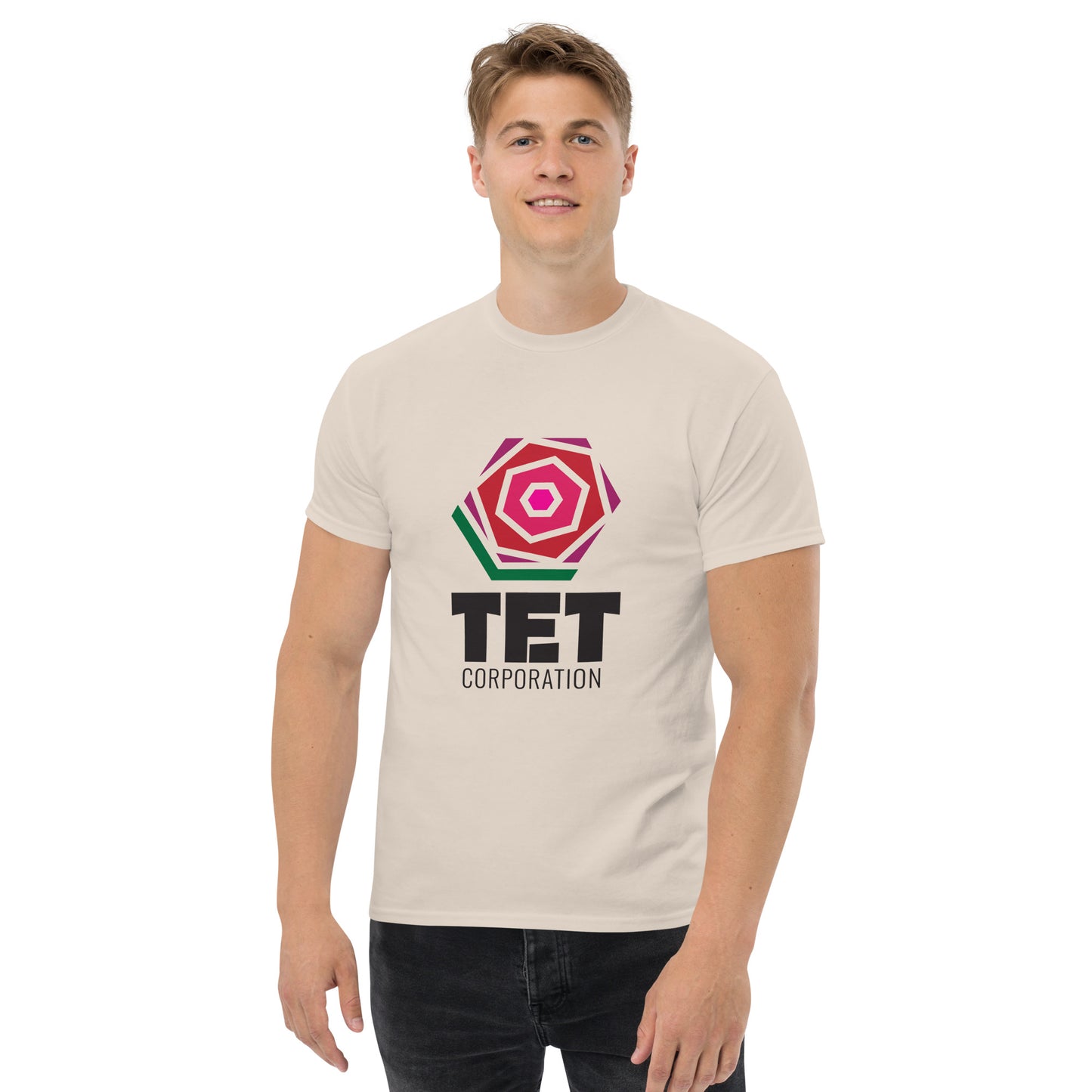 Tet Corporation T-Shirt, Black Logo, Classic Fit