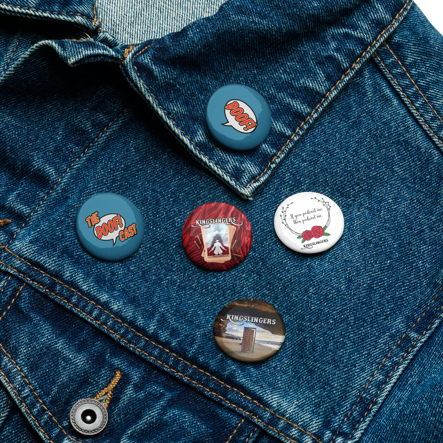 Doof Media & Kingslinger Button Set