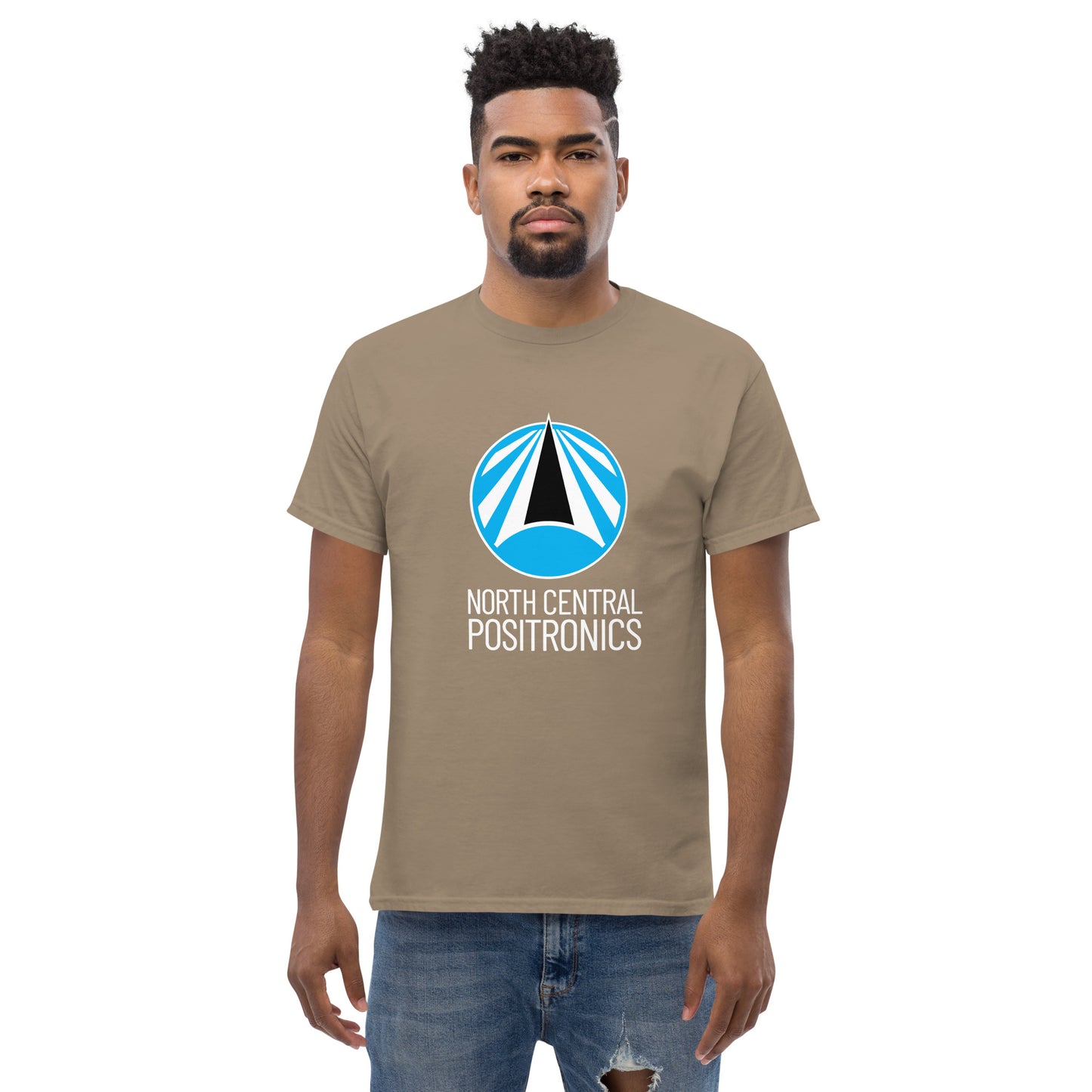 North Central Positronics T-Shirt, White Logo, Classic Fit