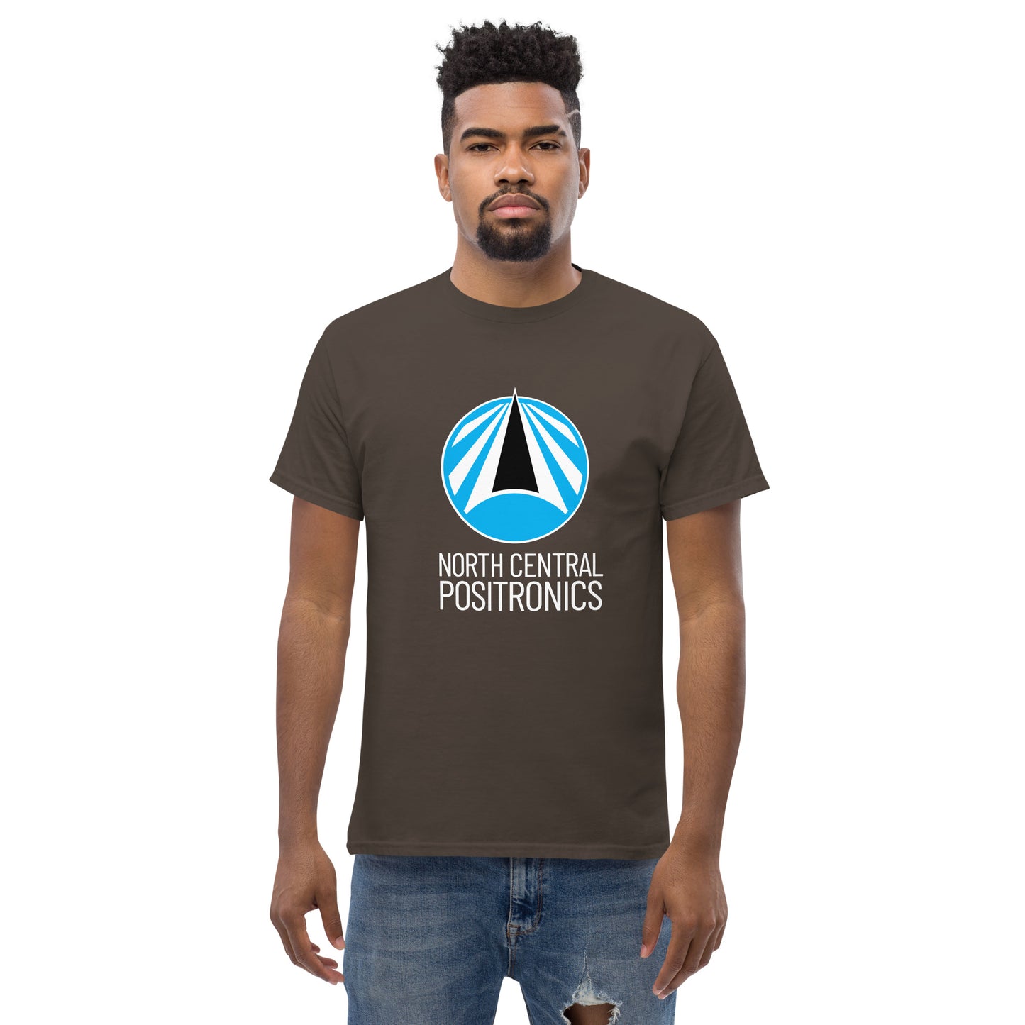 North Central Positronics T-Shirt, White Logo, Classic Fit