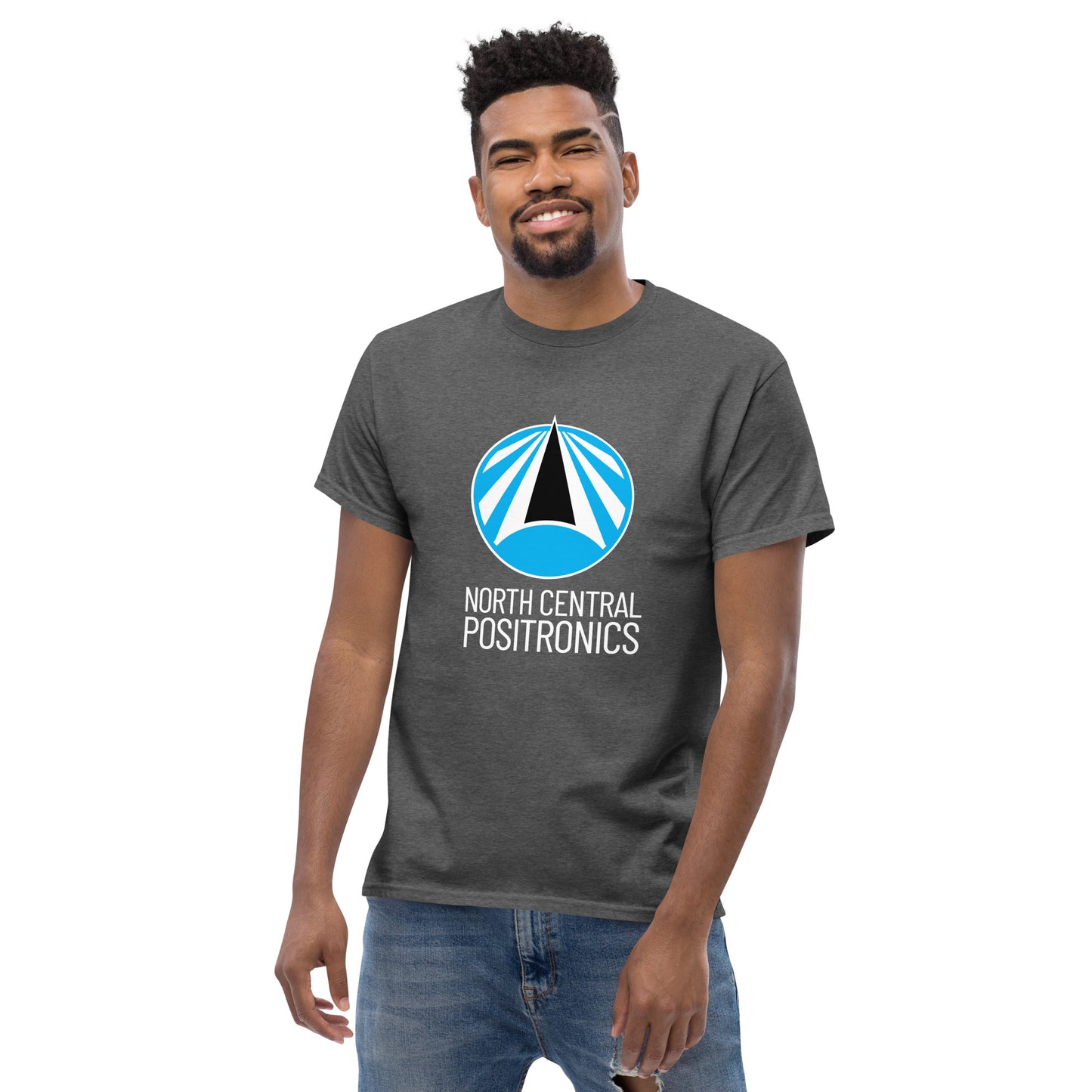 North Central Positronics T-Shirt, White Logo, Classic Fit