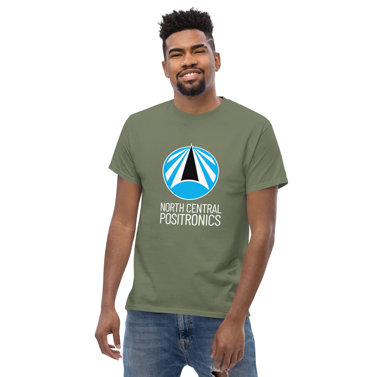 North Central Positronics T-Shirt, White Logo, Classic Fit