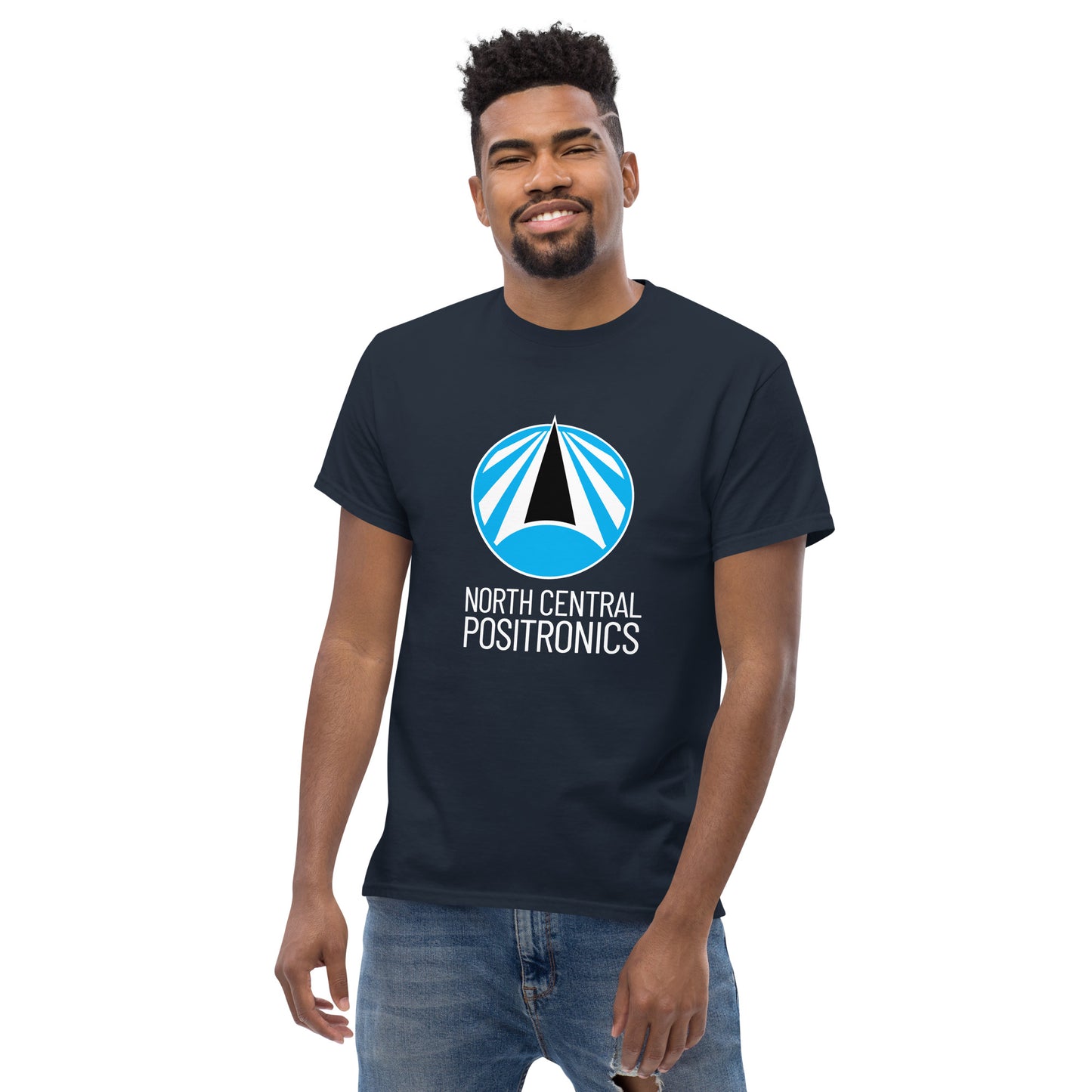 North Central Positronics T-Shirt, White Logo, Classic Fit