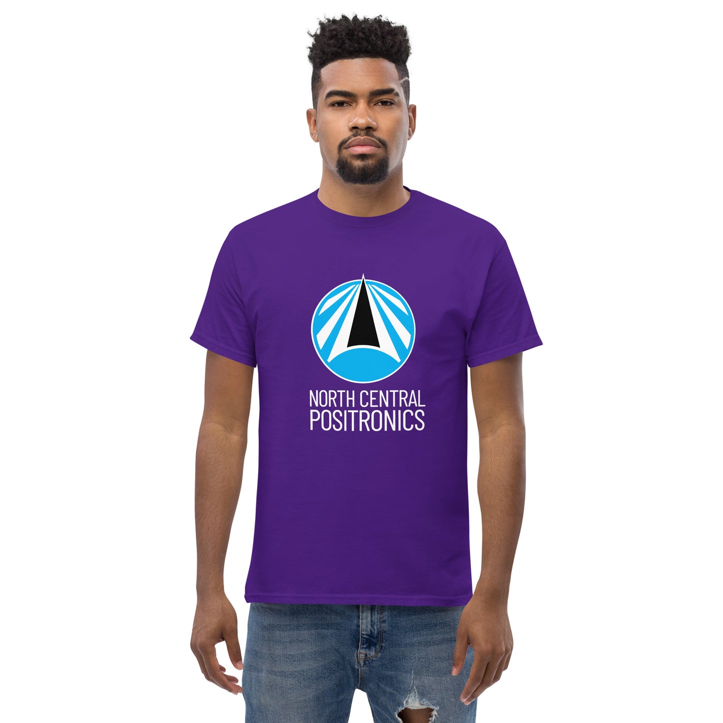 North Central Positronics T-Shirt, White Logo, Classic Fit