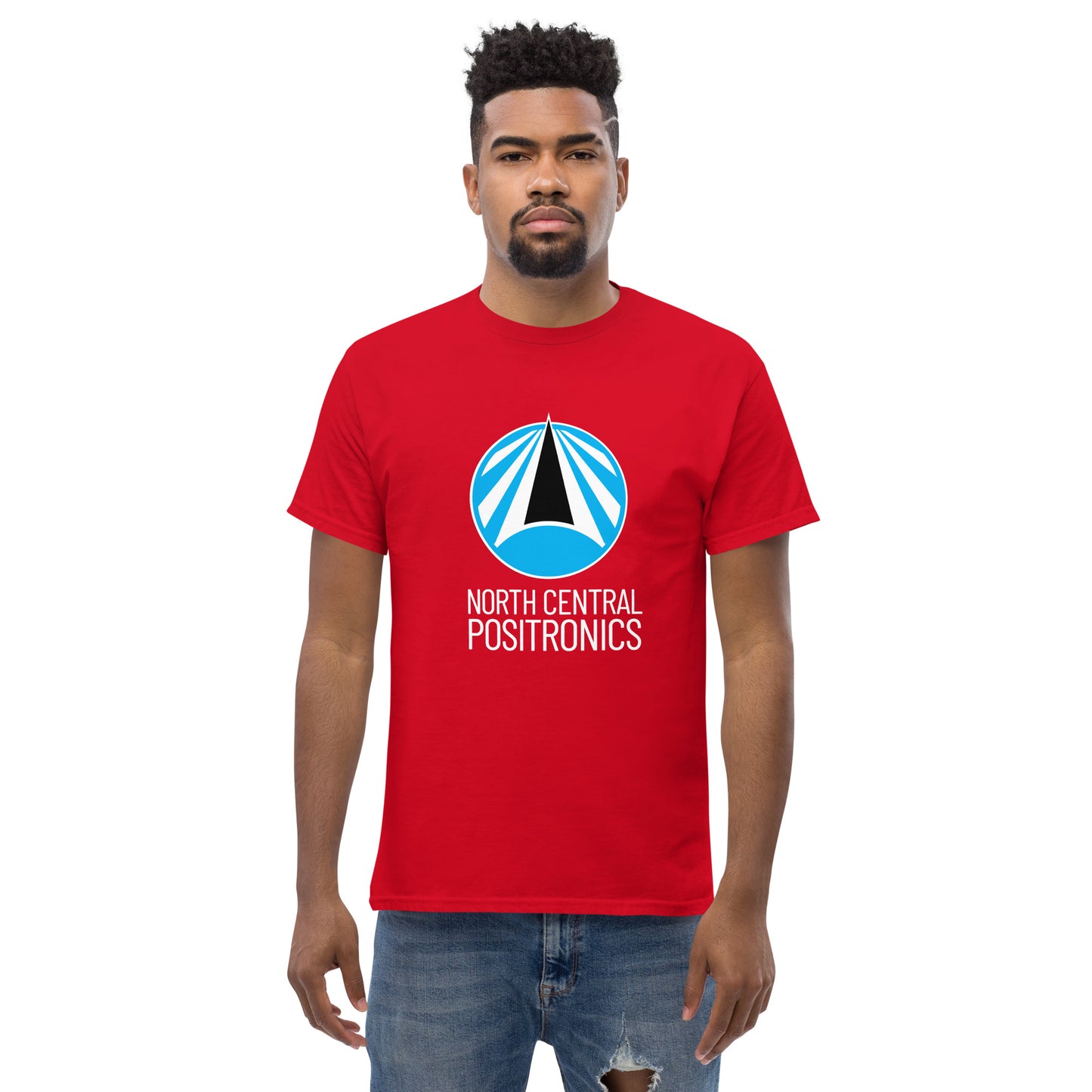 North Central Positronics T-Shirt, White Logo, Classic Fit