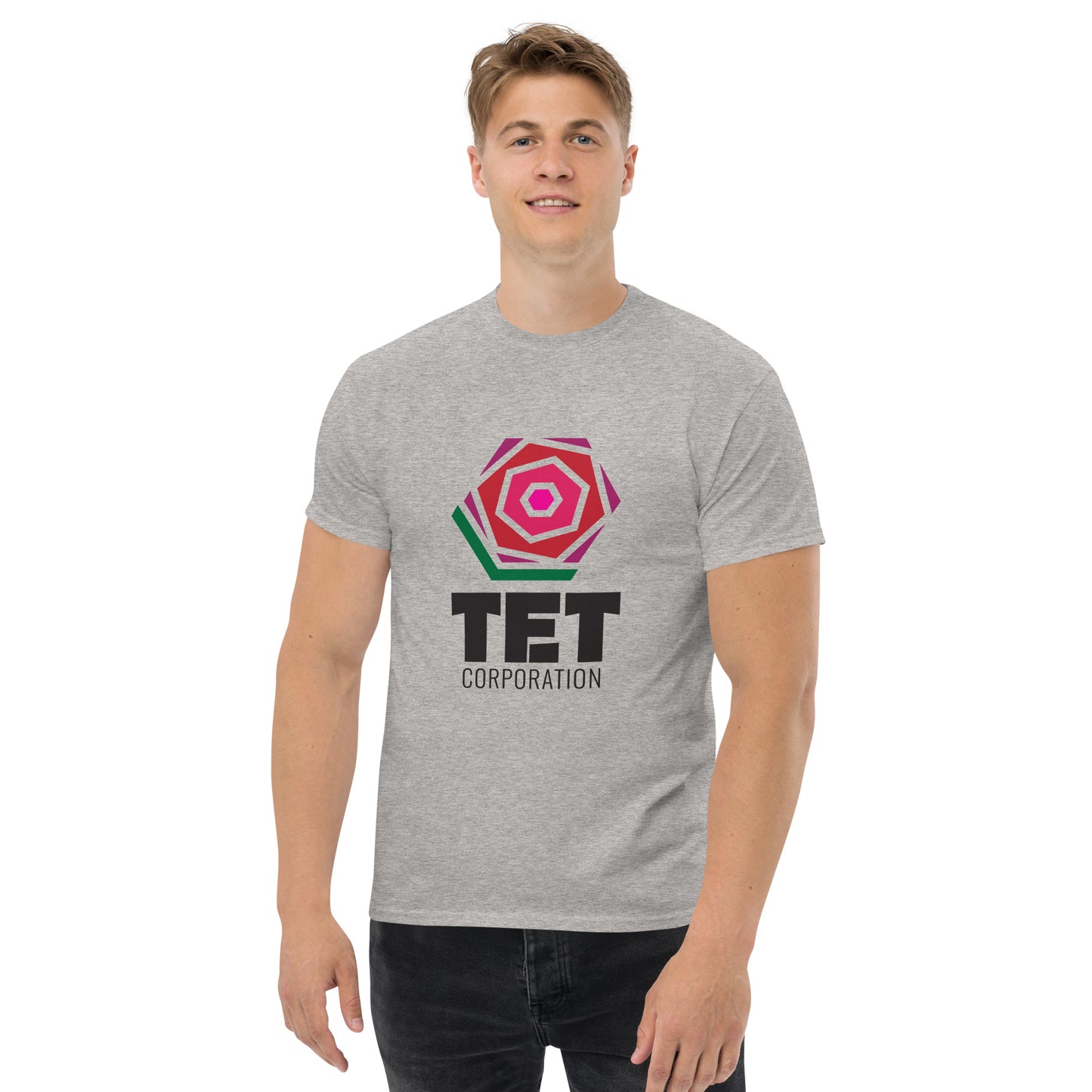 Tet Corporation T-Shirt, Black Logo, Classic Fit