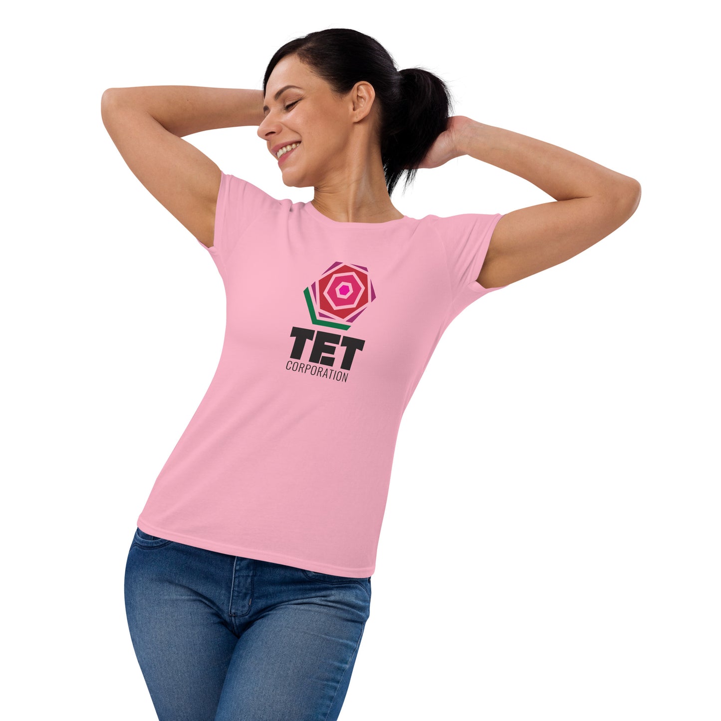 Tet Corporation T-Shirt, Black Logo, Women's Fit