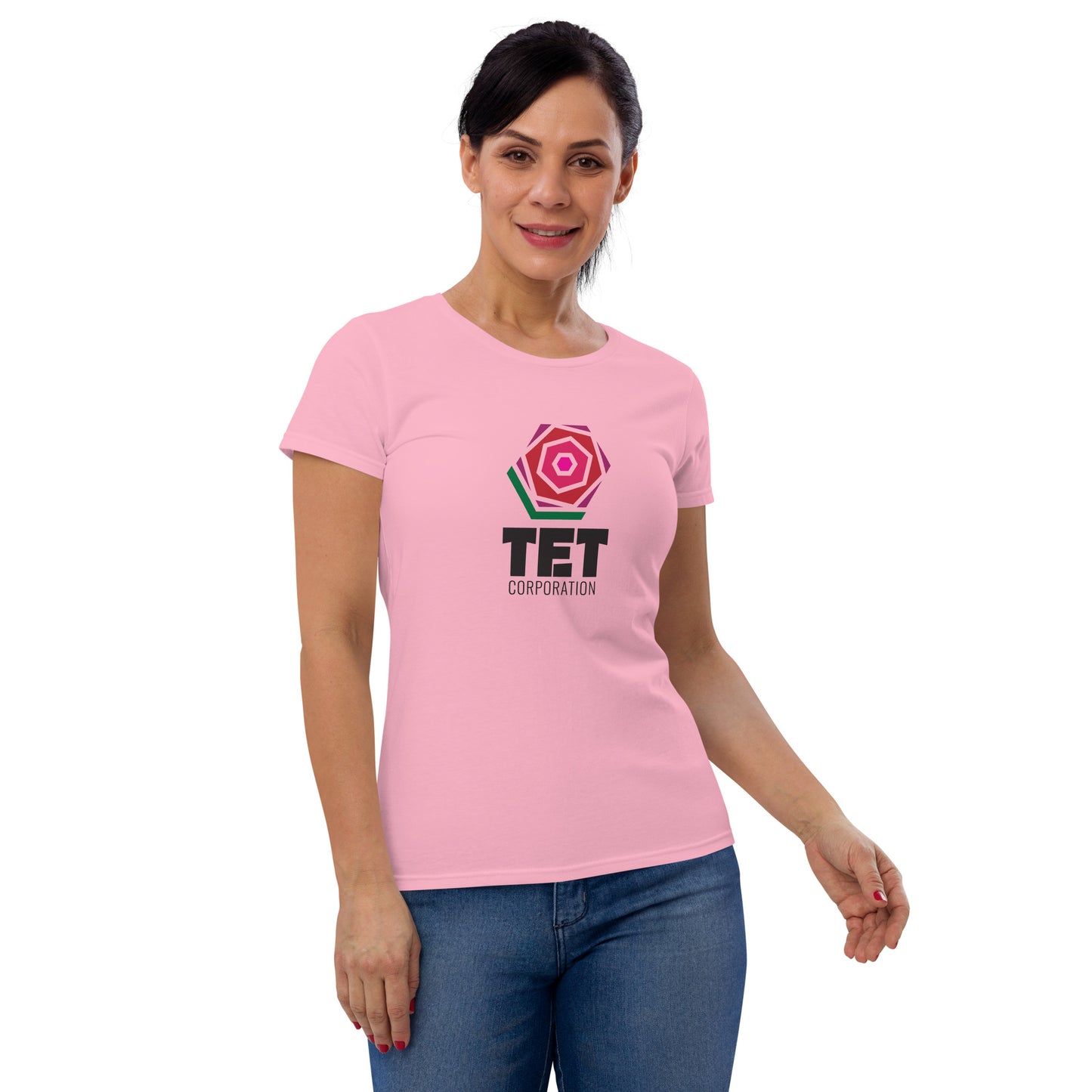 Tet Corporation T-Shirt, Black Logo, Women's Fit