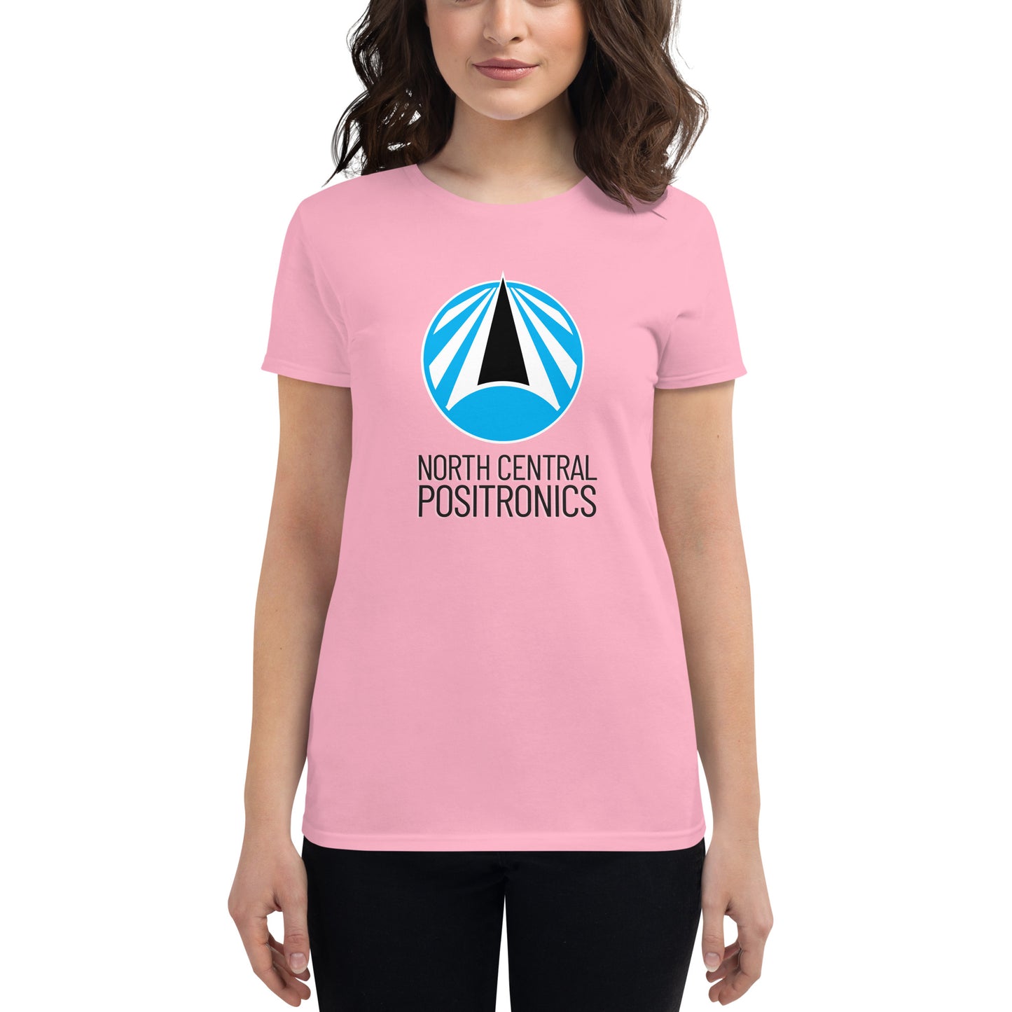 North Central Positronics T-Shirt, Black Logo, Women's Fit