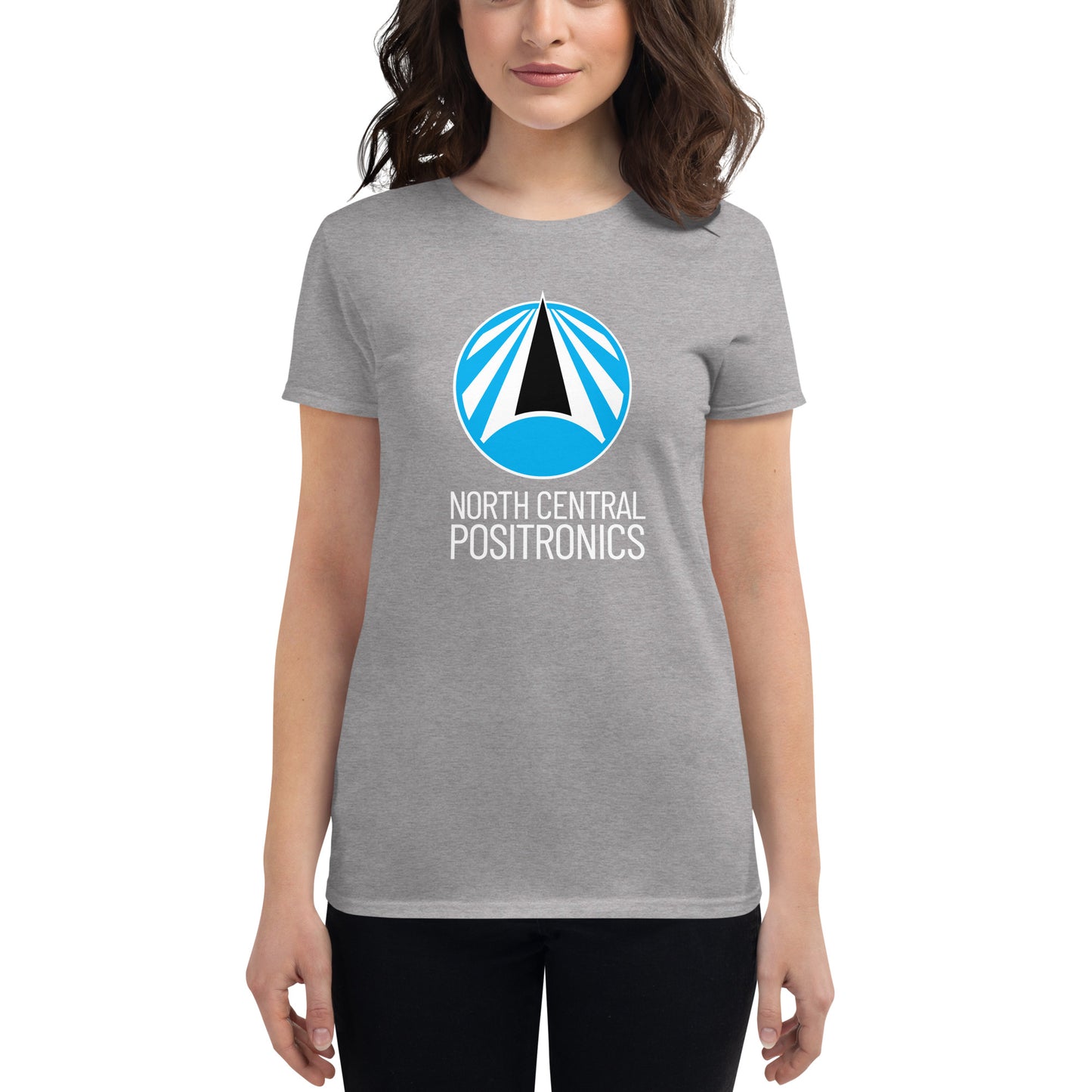 North Central Positronics T-Shirt, White Logo, Women's Fit
