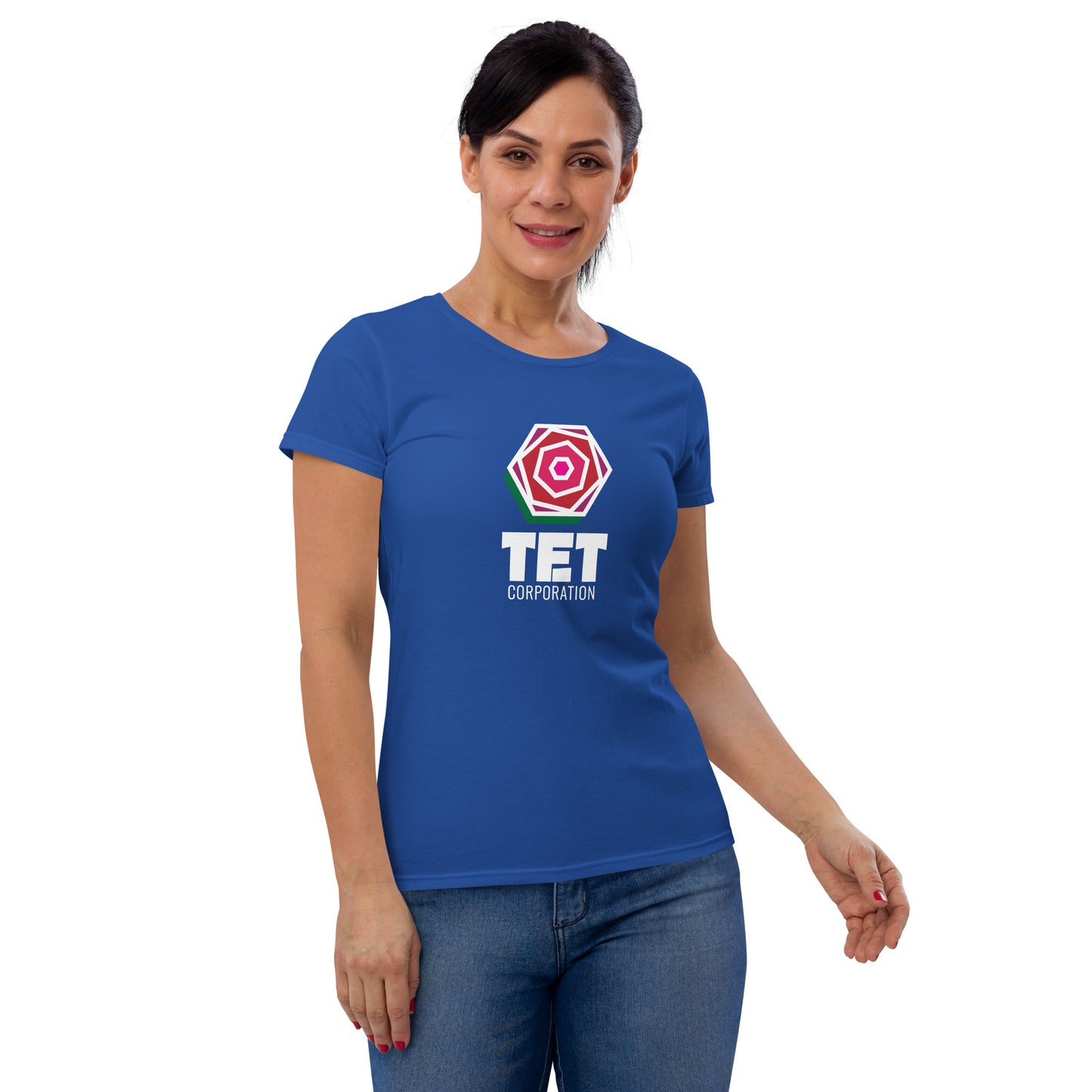 Tet Corporation T-Shirt, Black Logo, Women's Fit