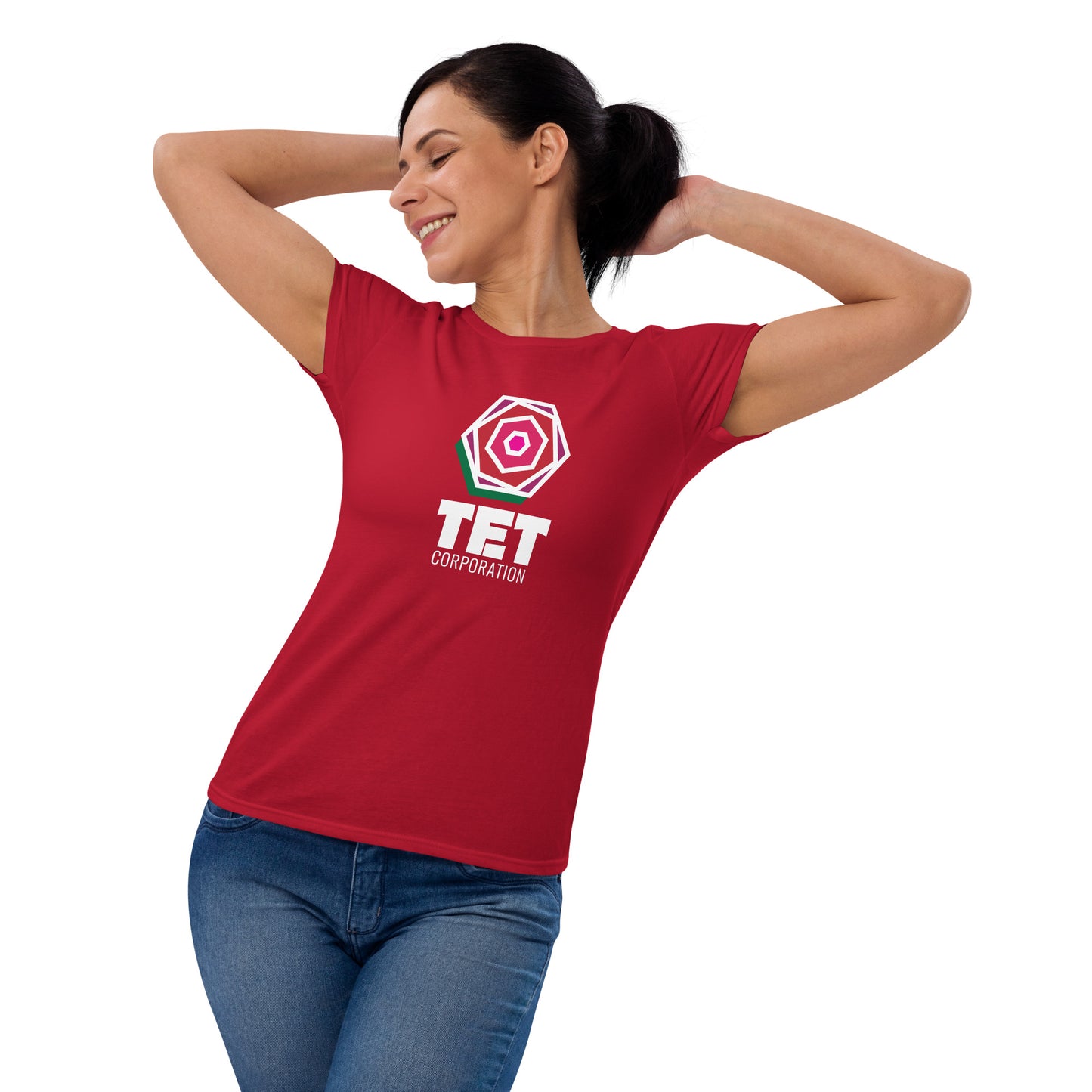 Tet Corporation T-Shirt, Black Logo, Women's Fit