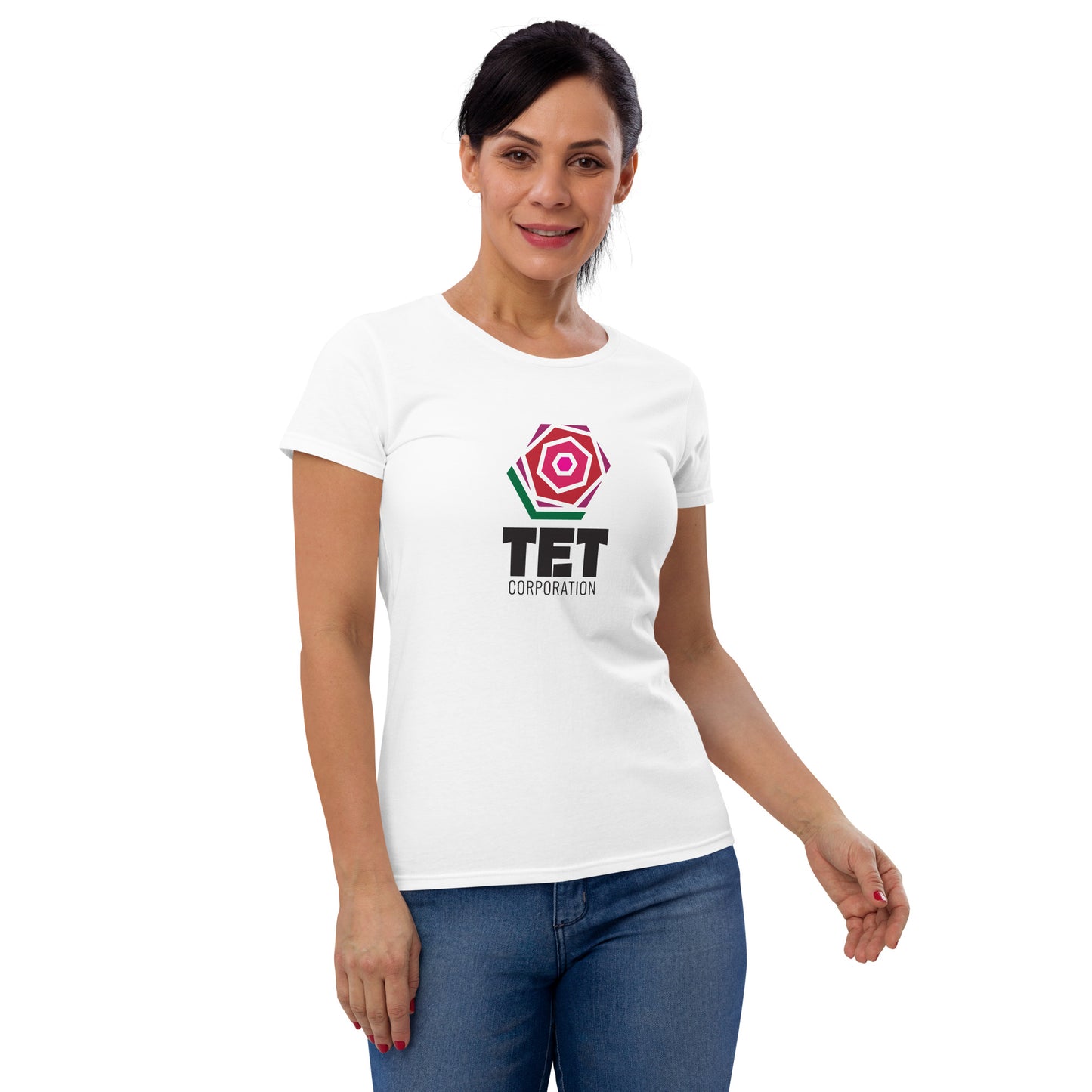 Tet Corporation T-Shirt, Black Logo, Women's Fit