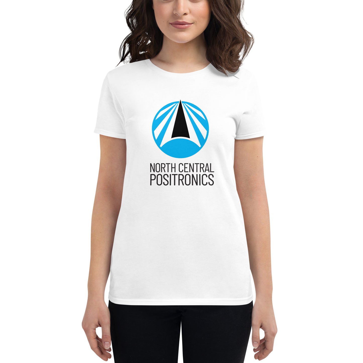 North Central Positronics T-Shirt, Black Logo, Women's Fit